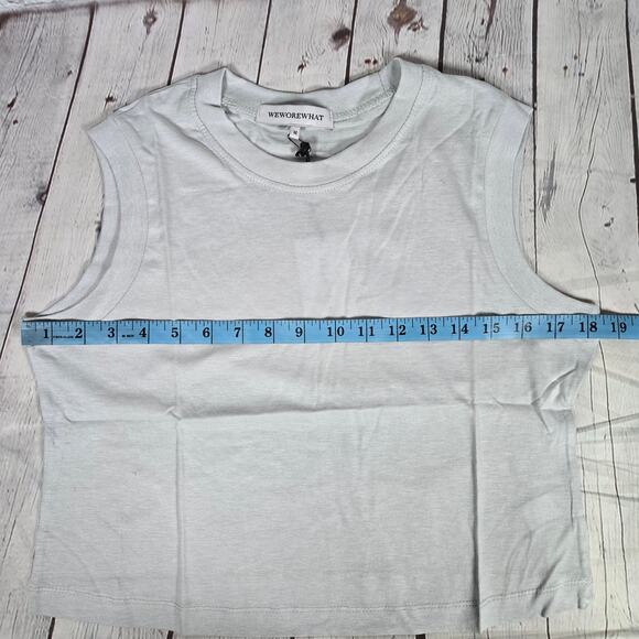 WeWoreWhat Light Grey Cotton Jersey Muscle Tee M NWT‎ - Picture 7 of 9